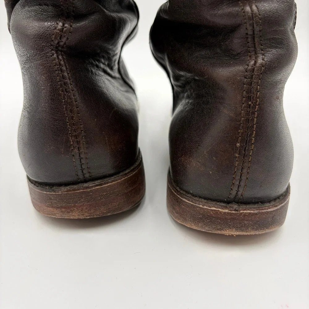 Frye Paige Buckle Tall Riding Leather Boots Women 10 Equestrian Old Money Preppy